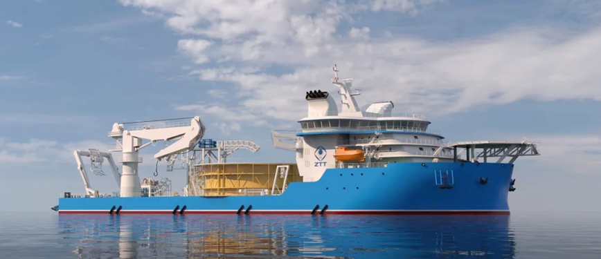 China launches largest self-propelled pure-electric deep-sea cable-laying vessel